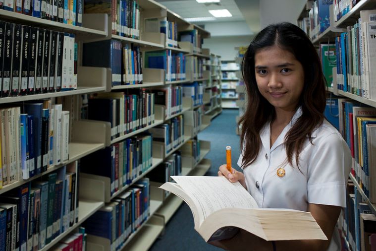 A university student in Thailand studying English.