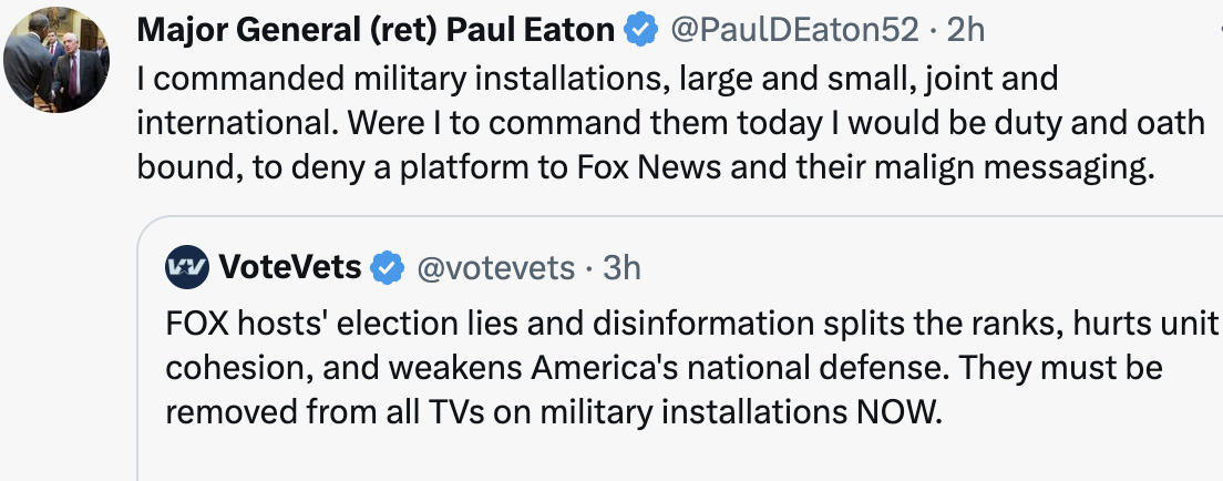 Major General (Ret.) Paul Eaton, from Twitter