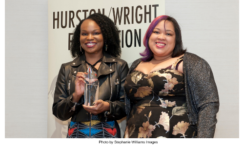 2019 Hurston/Wright Fiction Winner Naffissa Thompson-Spires with fiction presenter Danielle Evans