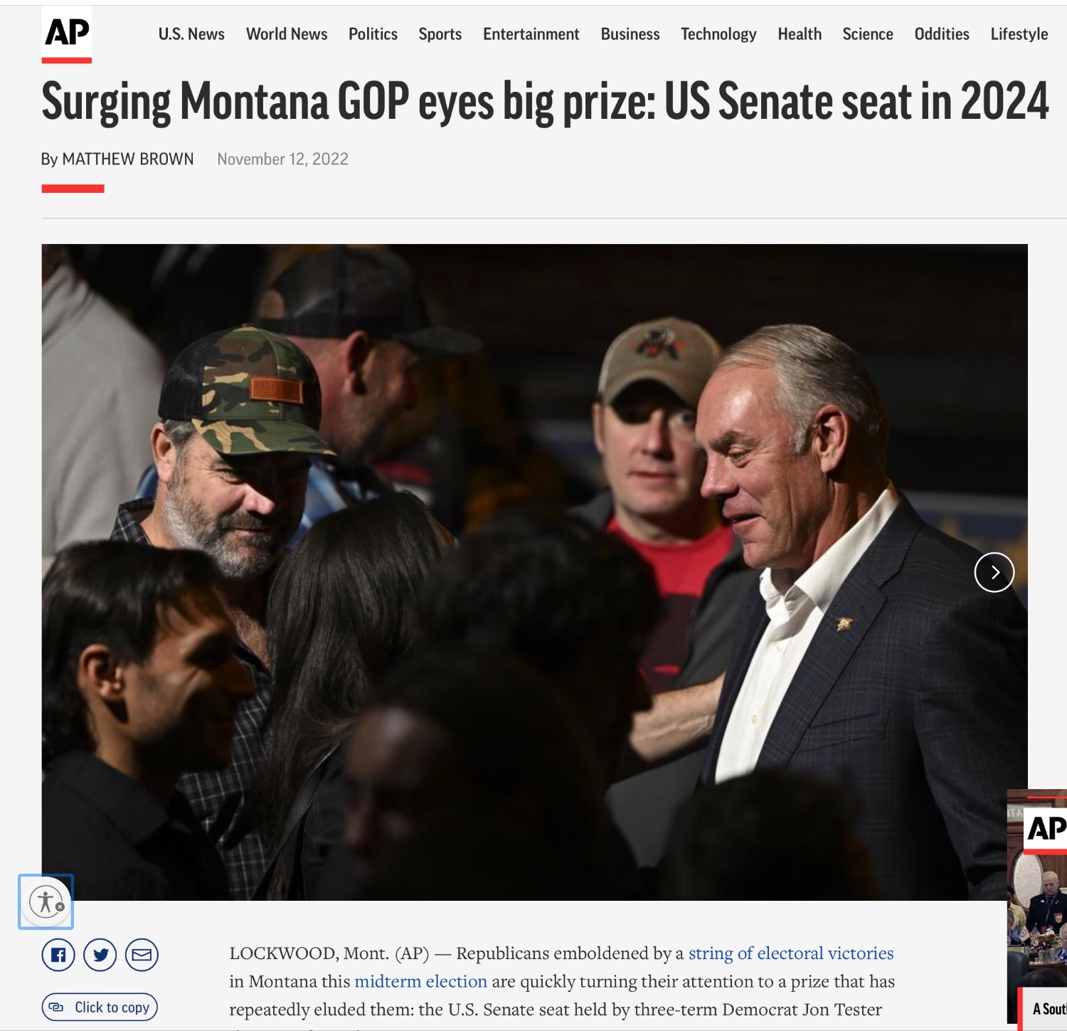 Surging Montana GOP looks to the 2024 Senate race - AP