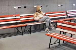 A displaced Ukrainian in Prague.