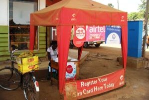 A mobile money agent in Uganda.