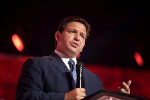 Florida Governor Ron DeSantis at a conference in Tampa.
