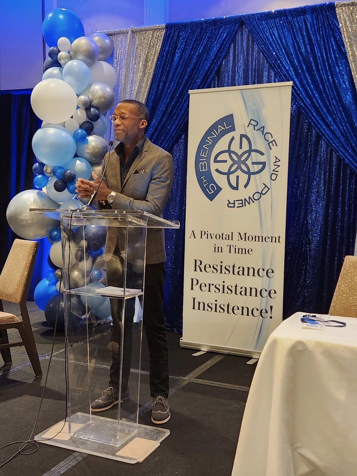 Johnny Perez speaking at Gamaliel Summit