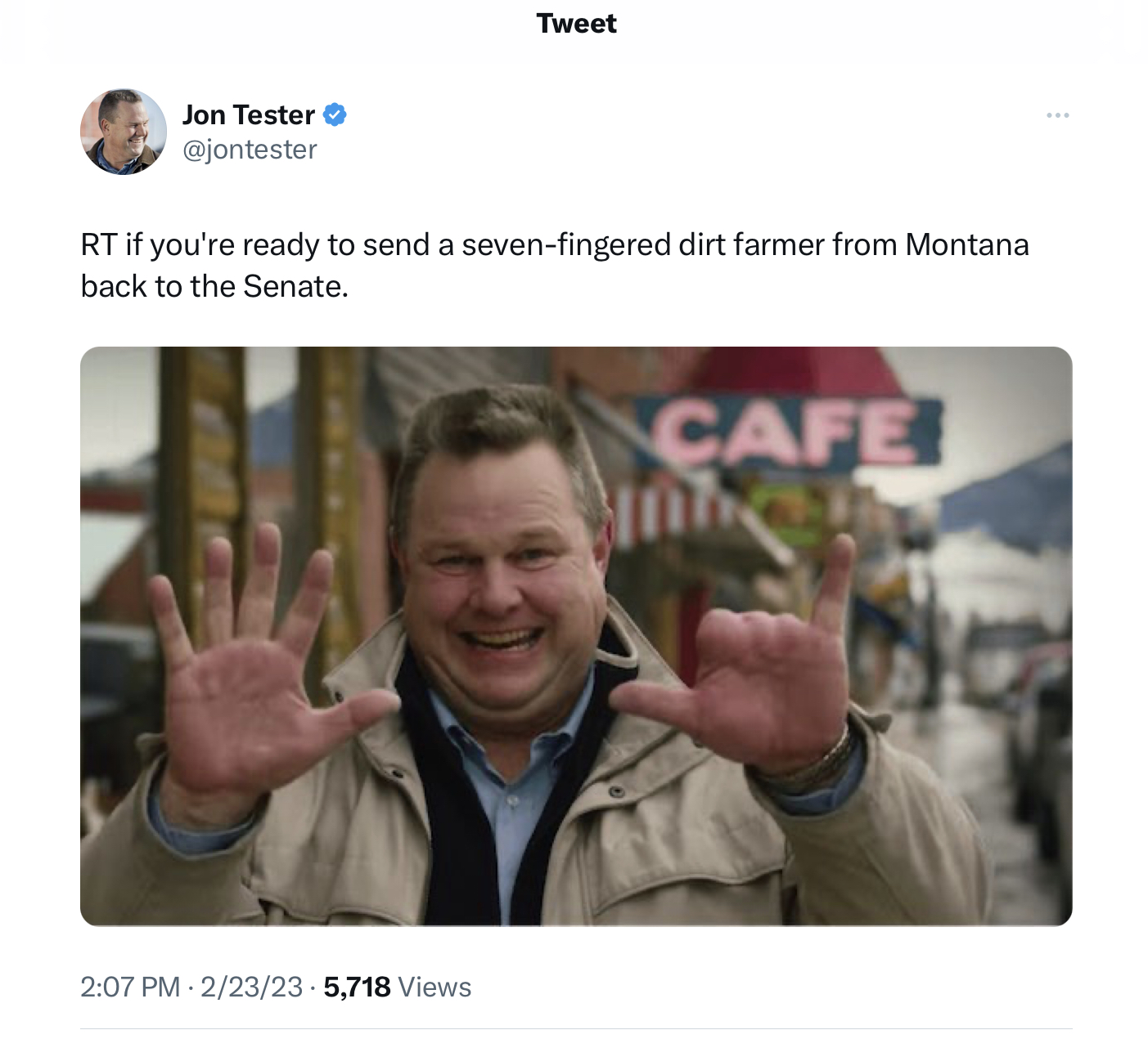 Jon Tester tweet