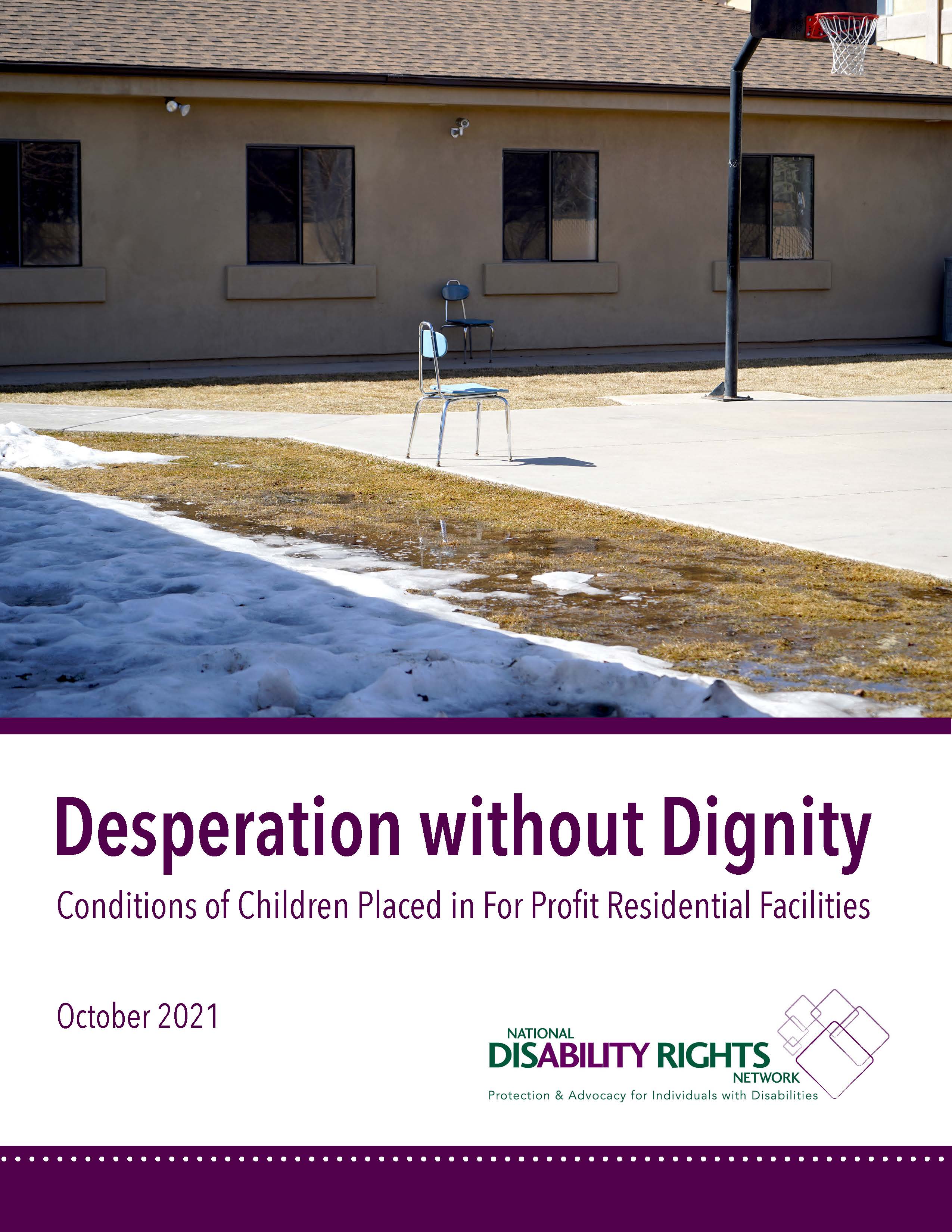 Cover of the report showing a youth residential facility.