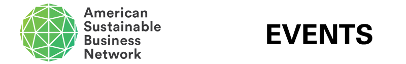 American Sustainable Business Network Logo and Events Banner