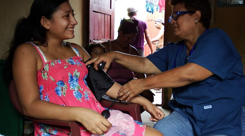 Nicaraguan woman receiving health services