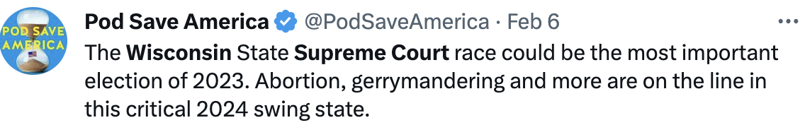 PodSaveAmerica tweet